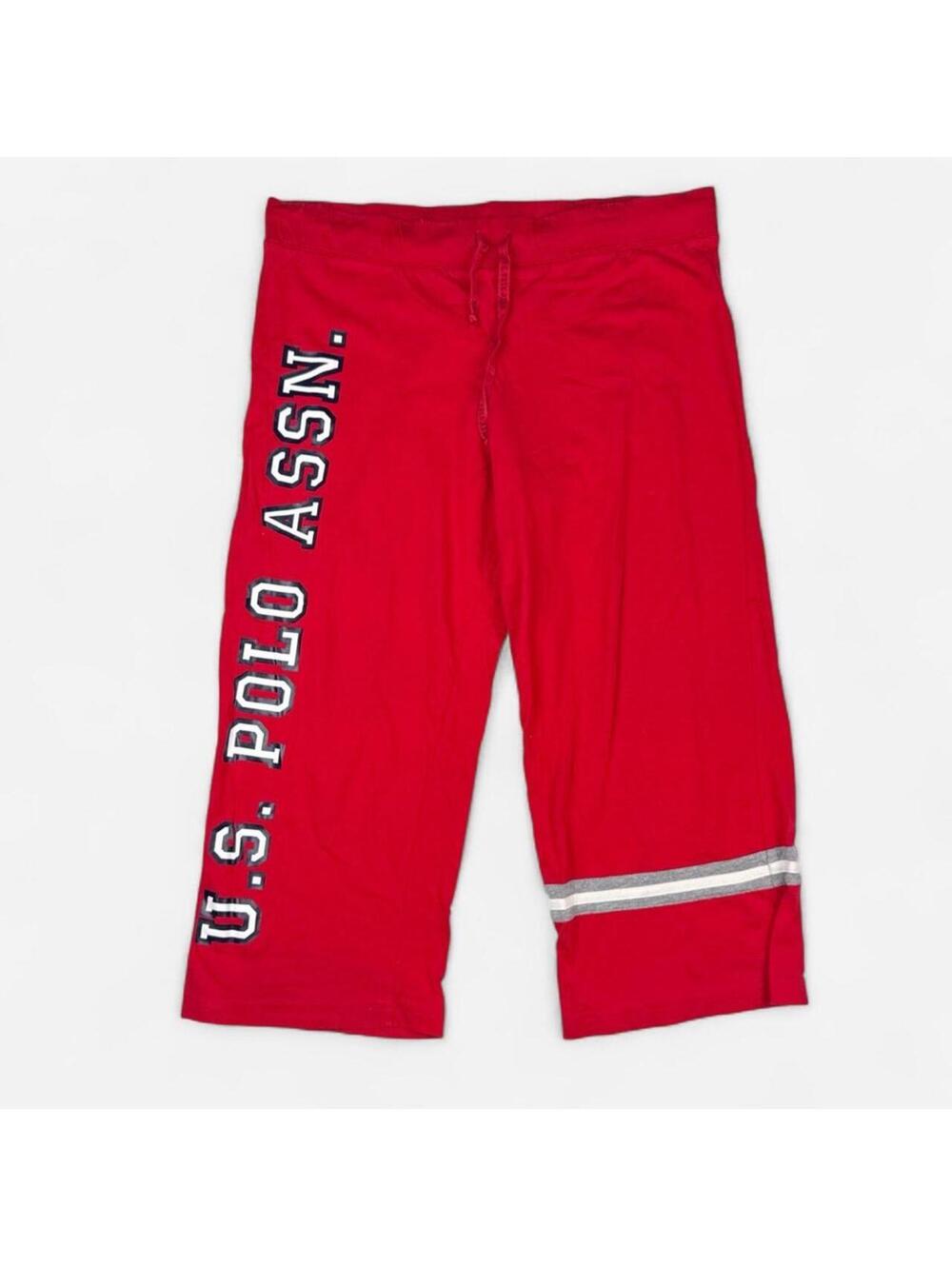 US Polo Assn Capri Vintage Y2K Red Cropped Sweatpants